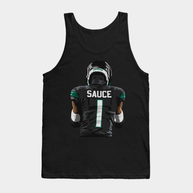 Sauce Garnder New York Football Tank Top by Carl Cordes